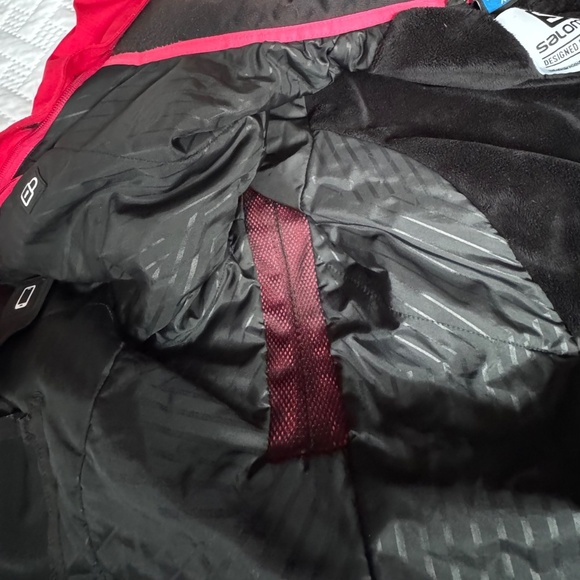 Salomon Red Winter Snow Jacket Coat Sporty Ski Snowboard Activewear Woman XL - Picture 9 of 13